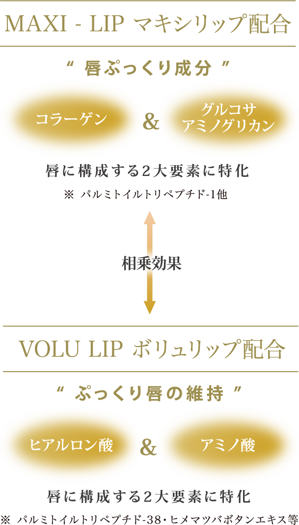 MAXI-LIP マキシリップ配合 VOLU LIP ボリュリップ配合